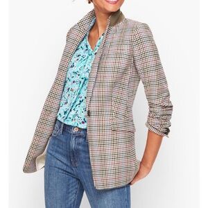 NWOT TALBOTS LONG SLEEVE PLAID BLAZER SIZE 12